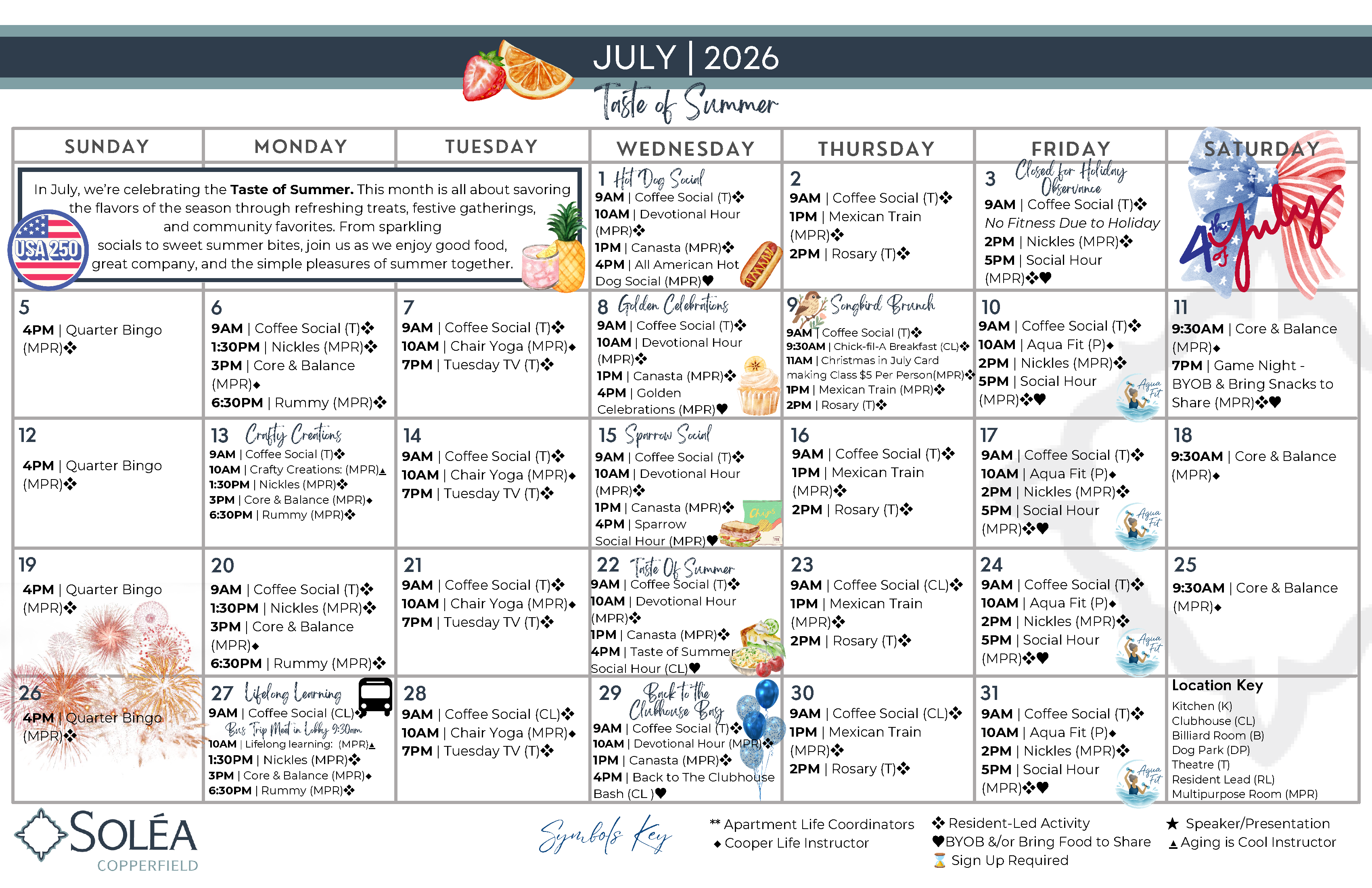 Resident Calendar Resident Calendar